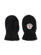 Moncler Kids Logo Mittens, Boy's, Blue