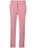 P.a.r.o.s.h. Checked Slim-fit Trousers - Red