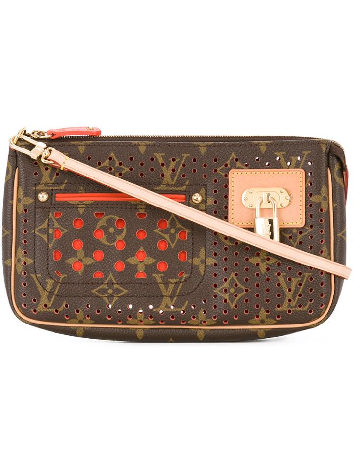 Louis Vuitton Vintage Punch Holes Monogramclutch - Brown