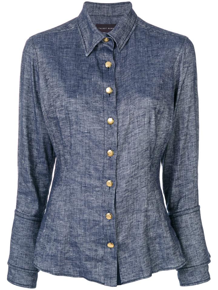 Talbot Runhof Buttoned Shirt - Blue