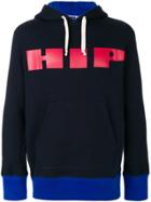 Junya Watanabe Comme Des Garçons Man Bicolour Printed Hoodie - Blue