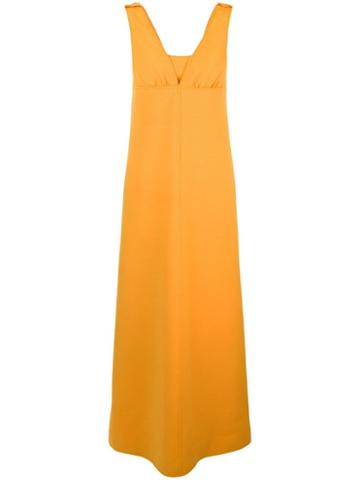 Courrèges Pre-owned Sleeveless Flared Maxi Dress - Orange