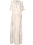 Erika Cavallini Asymmetric Pleated Dress - Nude & Neutrals