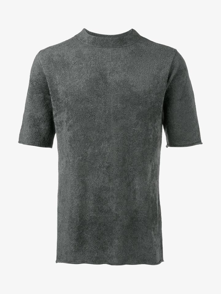 Ex Infinitas Mock Neck T-shirt, Men's, Size: Large, Green, Viscose/polyamide