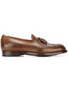 Officine Creative Ivy Brogue Tassel Loafers, Men's, Size: 42, Brown, Calf Leather/leather/rubber