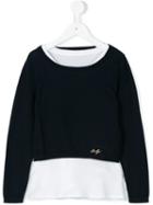 Liu Jo Kids - Dual Layer Sweatshirt - Kids - Cotton/polyester - 8 Yrs, Blue