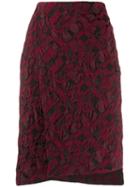Issey Miyake Pencil Checkered Skirt