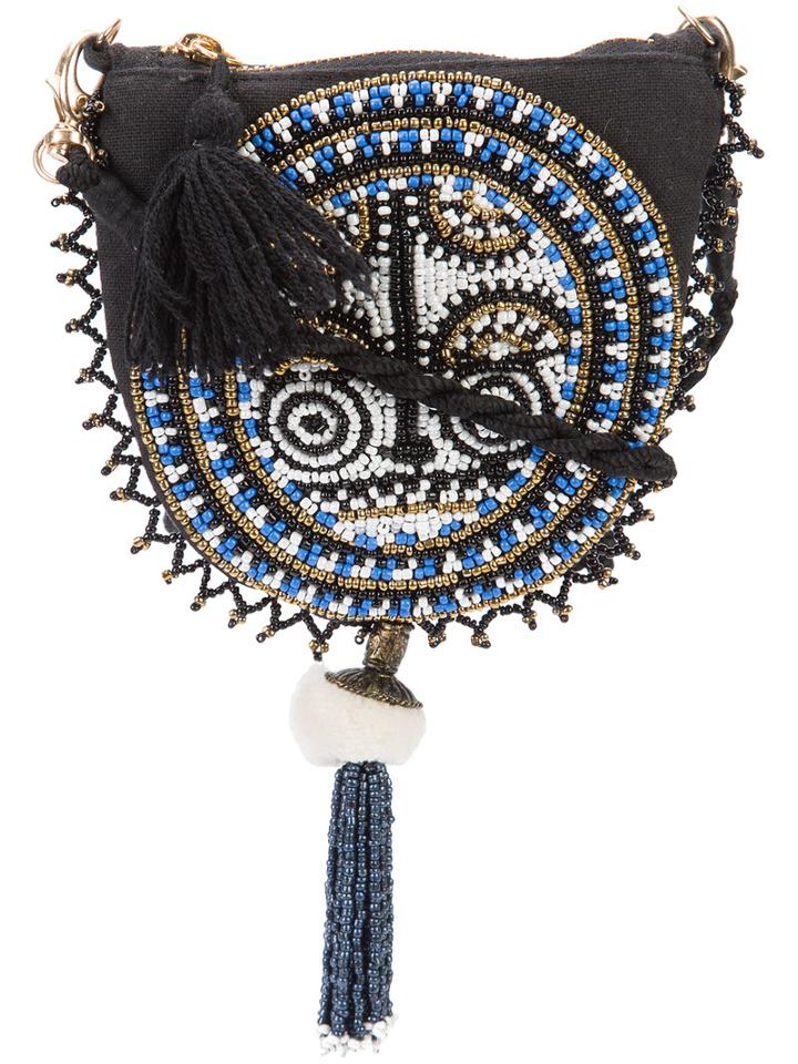 Figue - 'luna' Crossbody Bag - Women - Cotton/acrylic - One Size, Black, Cotton/acrylic