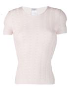Chanel Pre-owned 2005's Perforated Cc Knitted Top - Pink