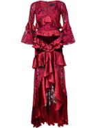 Romance Was Born Crimson Magnolia Gown - Red