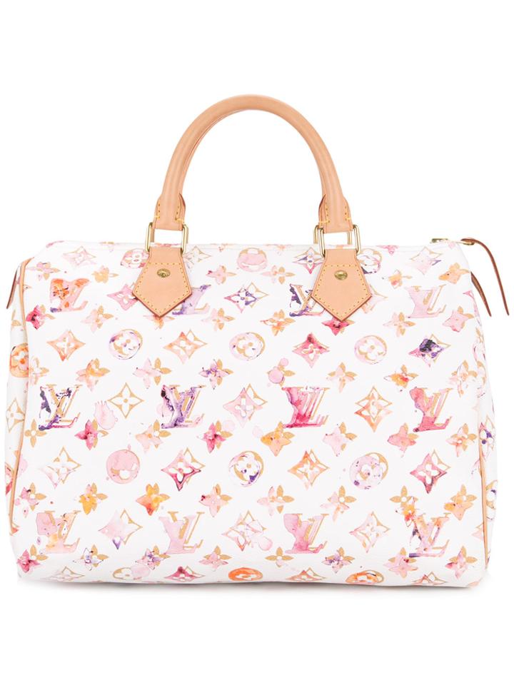 Louis Vuitton Vintage Speedy 30 Monogram Tote - White
