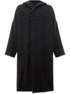 Uma Wang Oversized Hooded Coat - Black