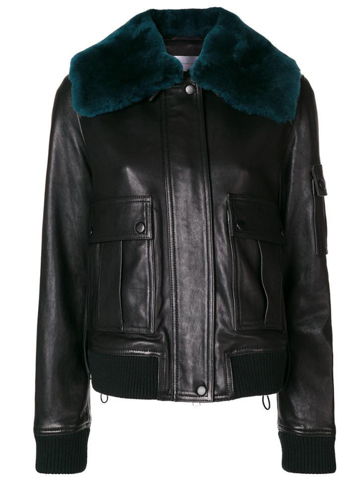 Victoria Victoria Beckham Fur Collar Jacket - Yellow & Orange