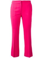 No21 Cropped Trousers, Women's, Size: 42, Pink/purple, Viscose/spandex/elastane