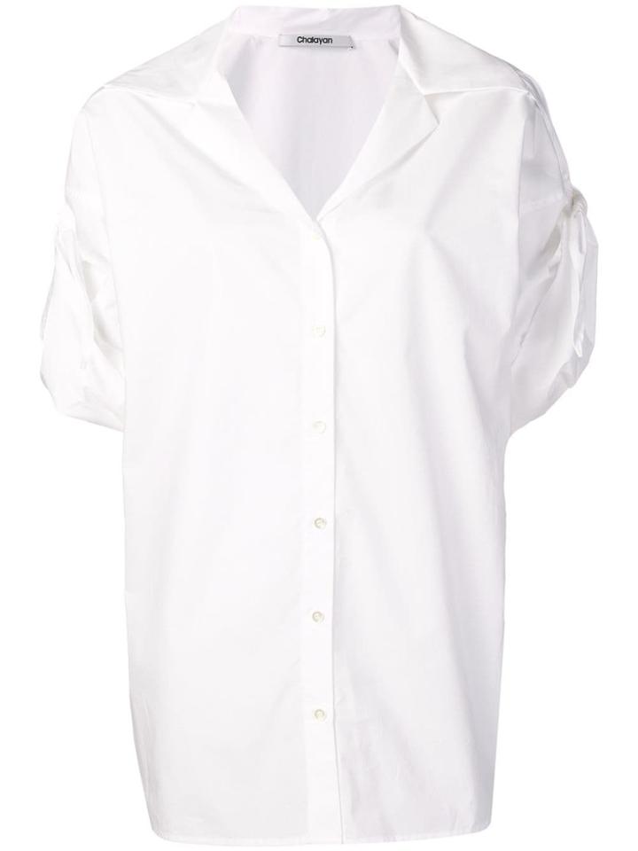Chalayan Turned-up Sleeve Shirt - White