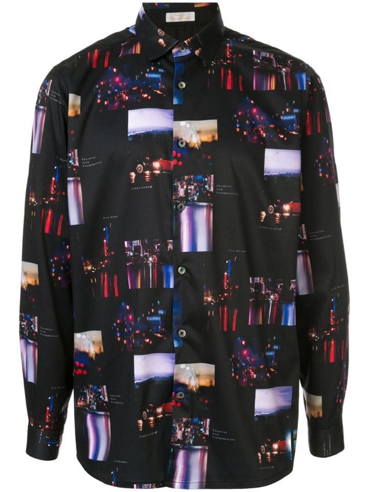 Education From Young Machines Photo Print Shirt - Black