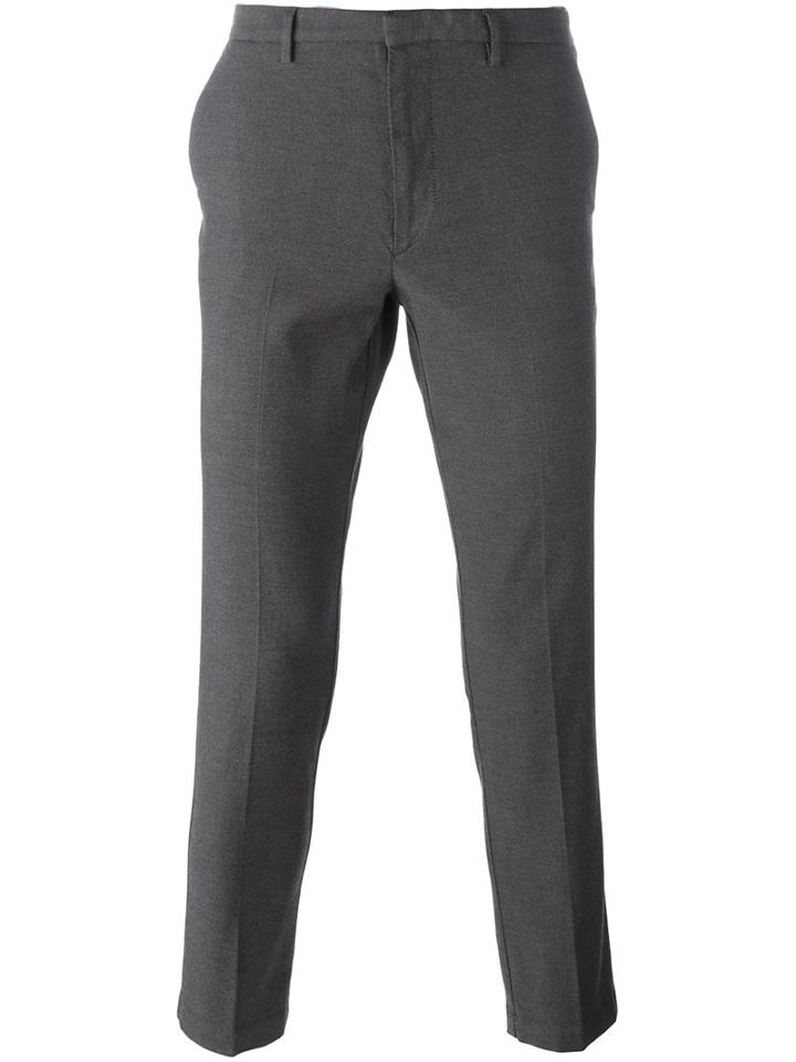 Boss Hugo Boss Slim Tailored Trousers, Men's, Size: 48, Grey, Cotton/spandex/elastane