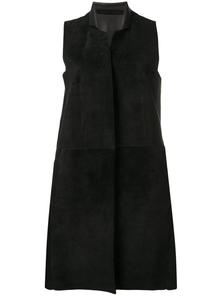 Salvatore Santoro Sleeveless Midi Coat - Black