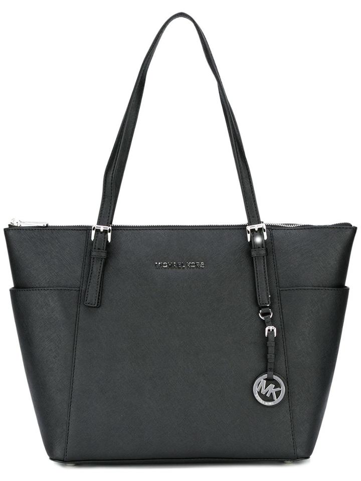 Michael Michael Kors Logo Plaque Tote - Black