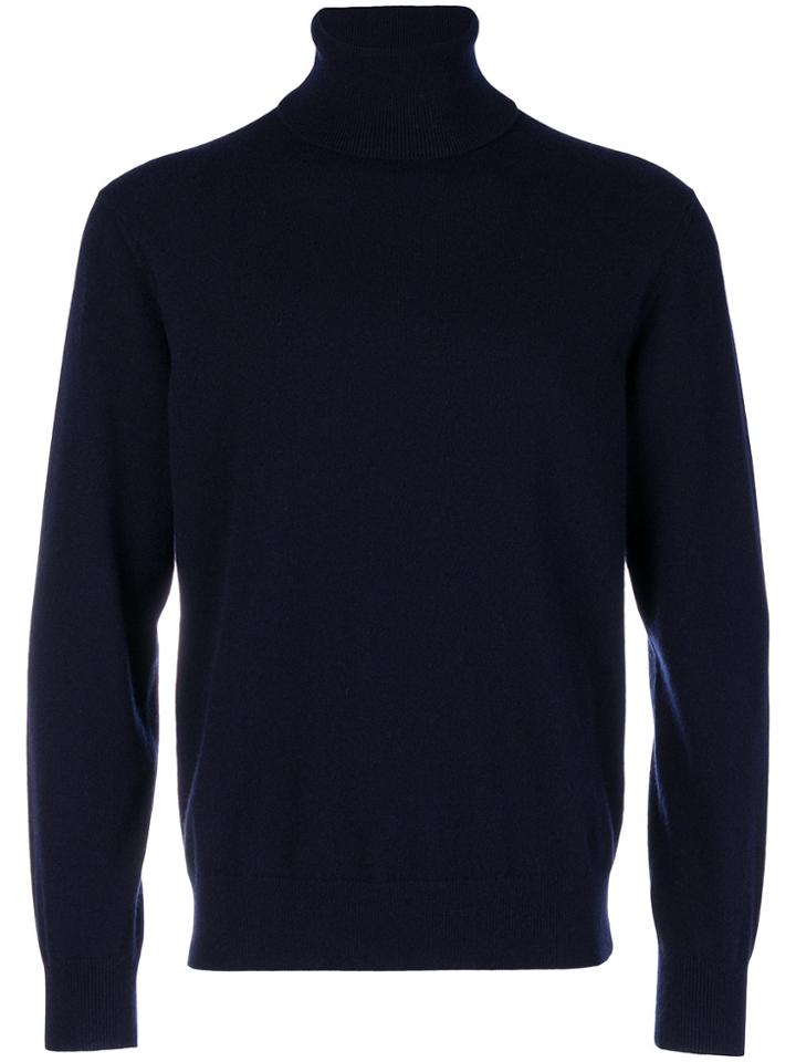Cruciani Cashmere Turtleneck Sweater - Blue