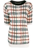 Jean Paul Gaultier Pre-owned Checked Knitted Top - Neutrals