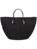 Alaïa Oversized Tote, Women's, Black, Leather/cotton