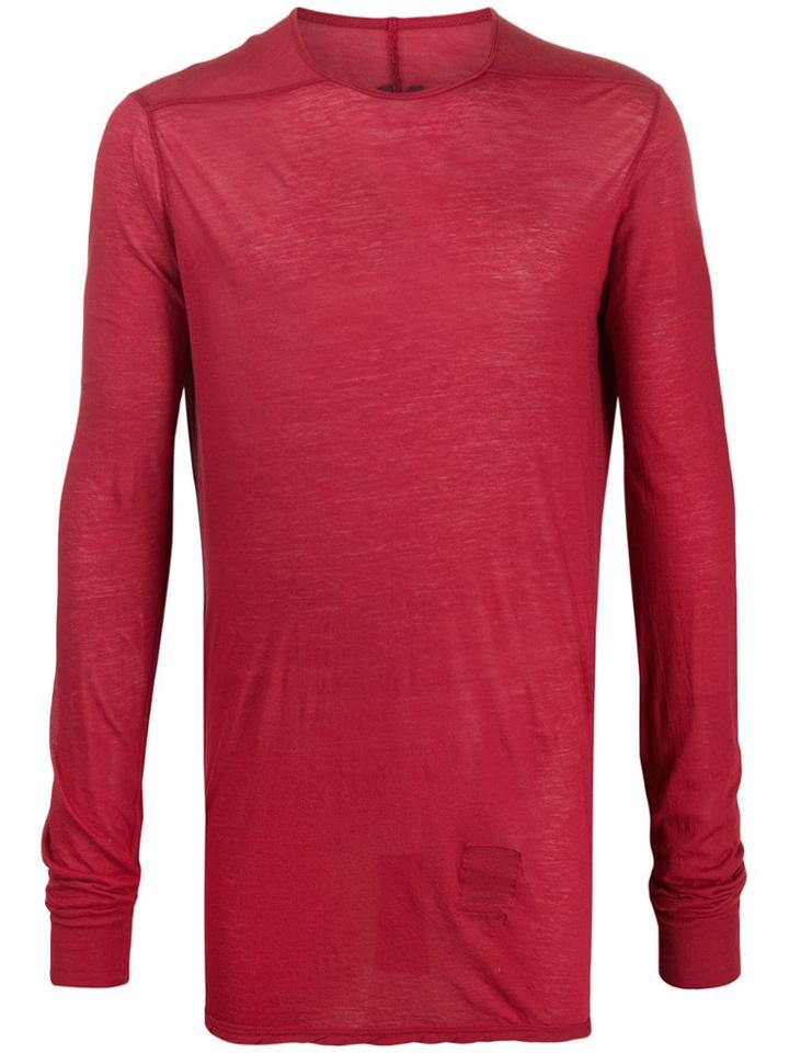 Rick Owens Drkshdw Long Sleeved Sweatshirt - Red
