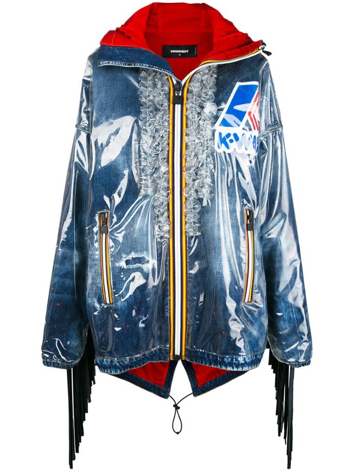 Dsquared2 K-way Oversized Rain Jacket - Blue