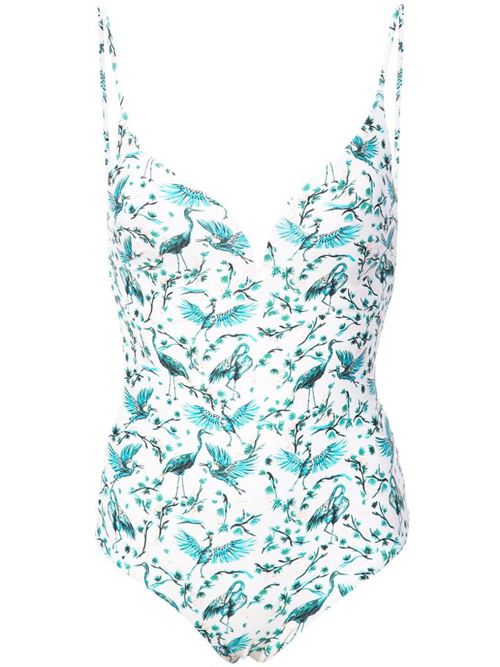 Onia Gloria Printed Swimsuit - White