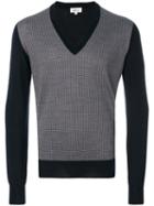 Brioni - Contrasting V-neck Pullover - Men - Silk/cashmere/wool - 56, Blue, Silk/cashmere/wool
