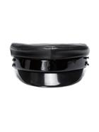 Ruslan Baginskiy Black Leather Baker Boy Cap