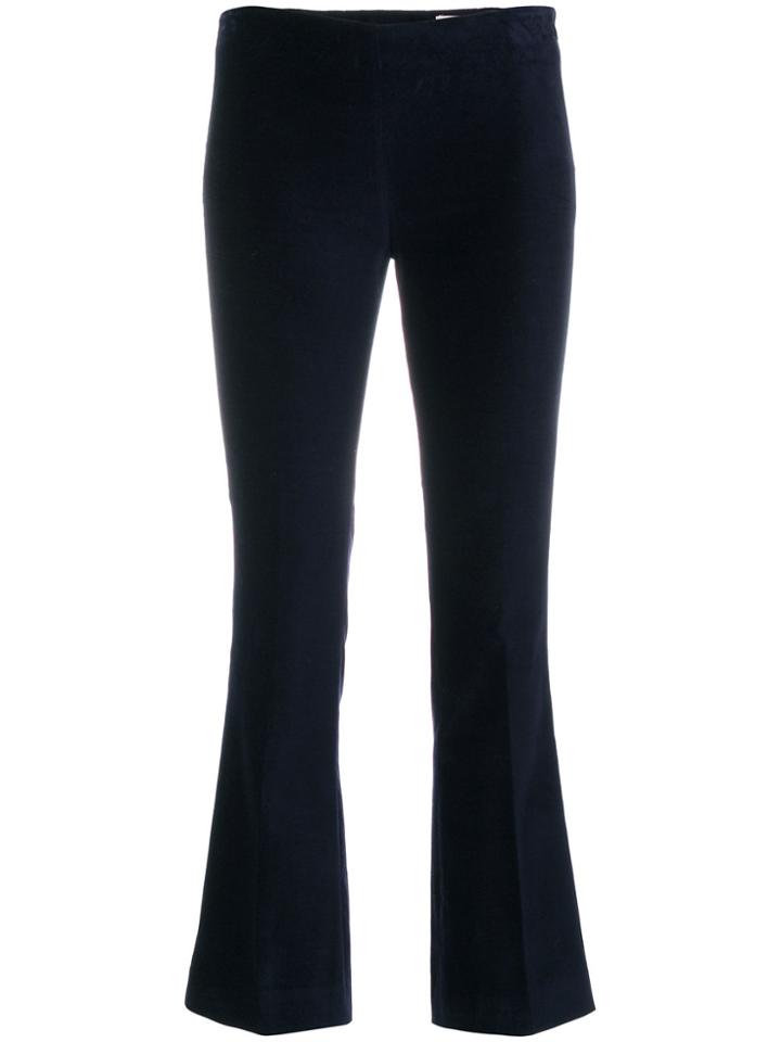 Meme Flared Cropped Trousers - Blue