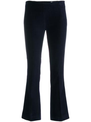 Meme Flared Cropped Trousers - Blue