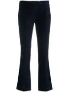 Meme Flared Cropped Trousers - Blue