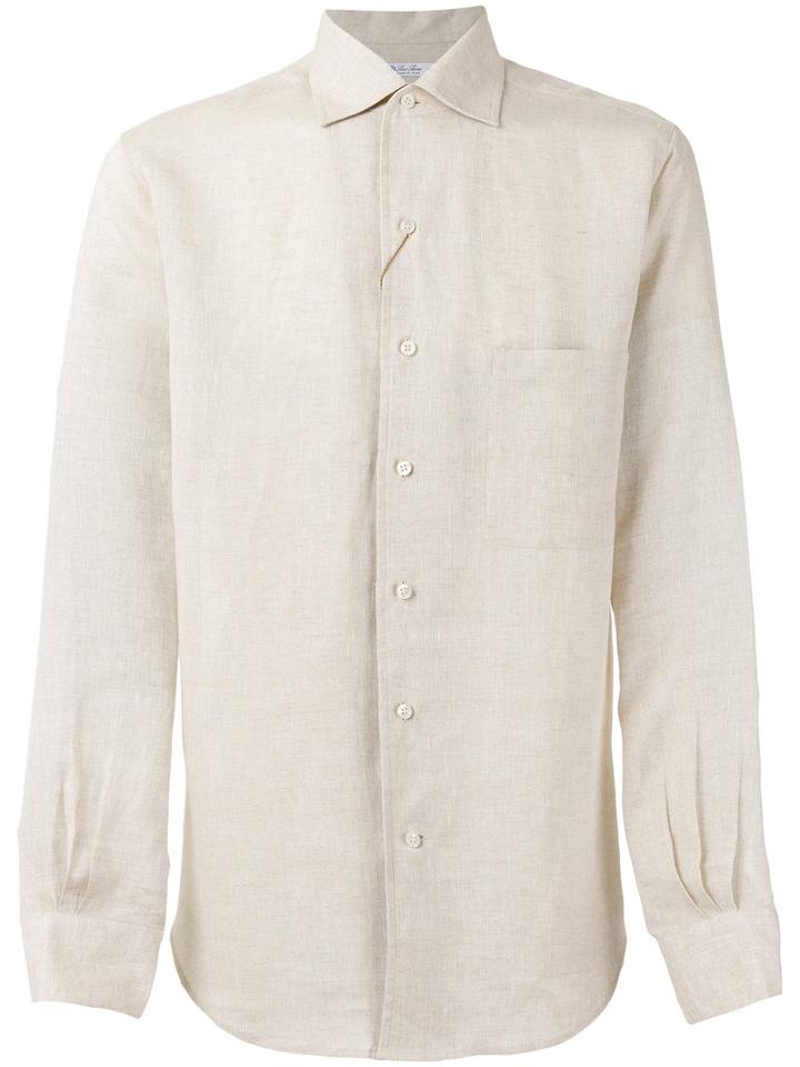 Loro Piana Andre Ml Sahara Melange Shirt, Men's, Size: Xl, Nude/neutrals, Linen/flax