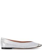 Emilio Pucci Woven Metallic Ballerinas - White
