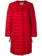 Ermanno Scervino Crochet Trim Padded Coat - Red