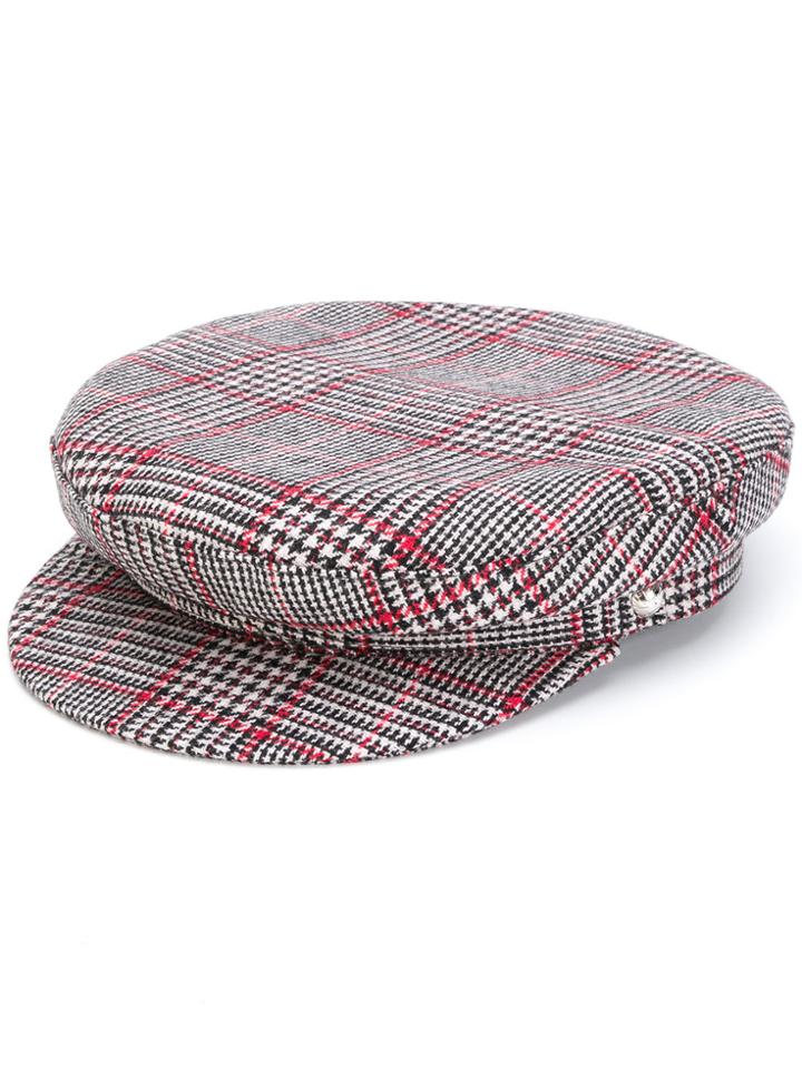 Manokhi Houndstooth Baker Boy Hat - Unavailable