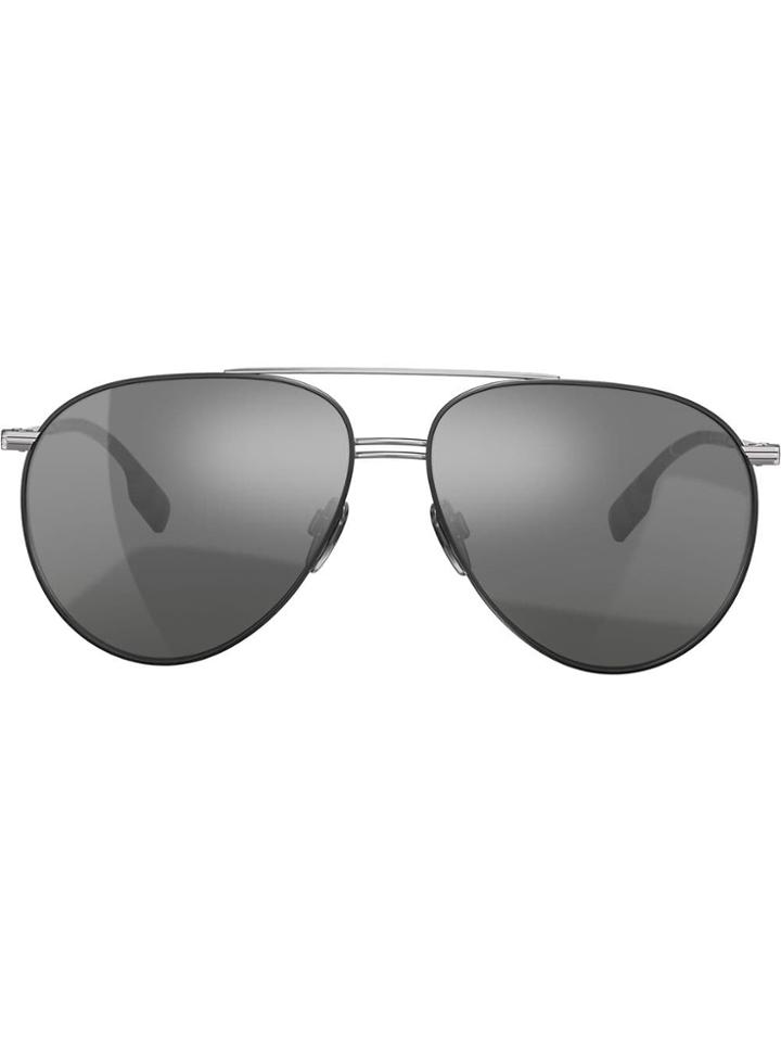 Burberry Eyewear Oversized Aviator Sunglasses - Metallic