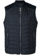 Salvatore Ferragamo - Quilted Gilet - Men - Polyester/spandex/elastane/virgin Wool - 50, Blue, Polyester/spandex/elastane/virgin Wool