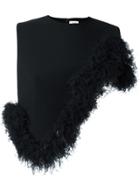 Comme Des Garçons Noir Kei Ninomiya Asymmetric Ruffle Hem Cropped Top