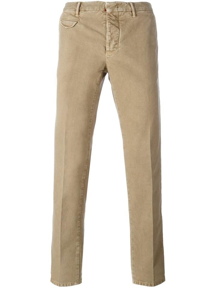 Incotex Slim Fit Trousers, Men's, Size: 32, Nude/neutrals, Cotton/spandex/elastane