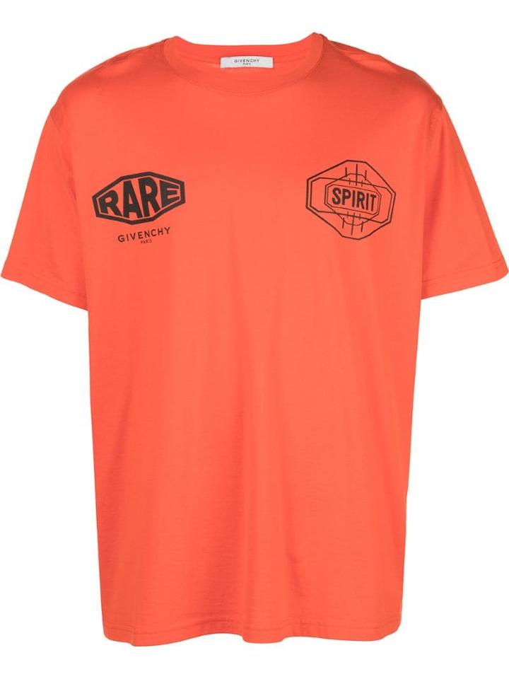 Givenchy Logo Printed T-shirt - Orange