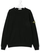 Stone Island Junior Teen Logo Patch Sweatshirt - Black