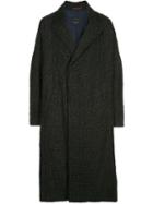 Ziggy Chen Checked Midi Coat - Black