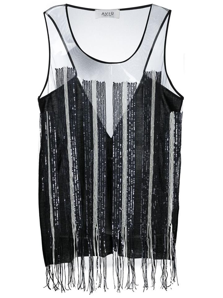 Aviù Sequin Embellished Tank Top