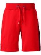 Philipp Plein Evening Jogging Shorts, Men's, Size: Large, Red, Cotton/polyurethane/polyester