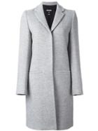 Msgm Welt Pocket Coat, Women's, Size: 40, Grey, Cotton/polyamide/viscose/virgin Wool