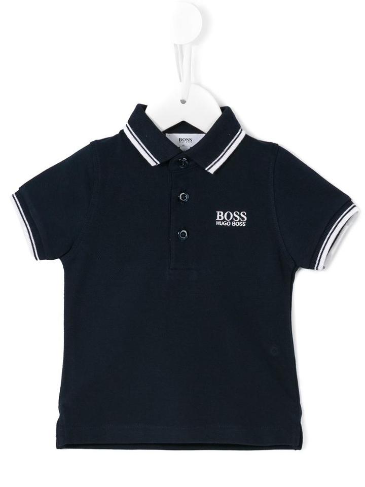 Boss Kids - Embroidered Logo Polo Shirt - Kids - Cotton - 18 Mth, Blue