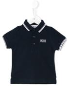 Boss Kids - Embroidered Logo Polo Shirt - Kids - Cotton - 18 Mth, Blue